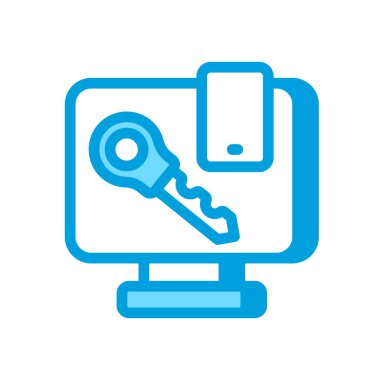 Vektör içinde iki faktör doğrulama simgesi. Logotype