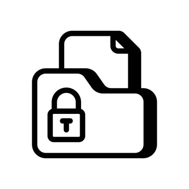 Veri koruma simgesi vektörde. Logotype