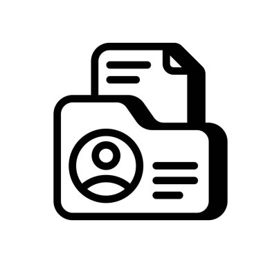 Vektör olarak portföy simgesi. Logotype