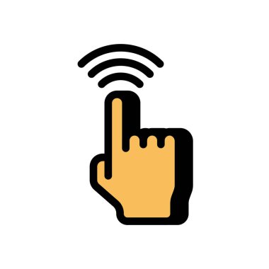 Parmak Sensörü simgesi vektörde. Logotype