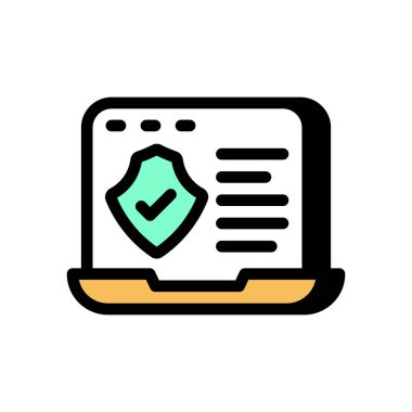 Çevrimiçi Gizlilik simgesi vektörde. Logotype