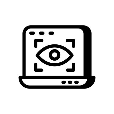 Vektör olarak göz tarama simgesi. Logotype