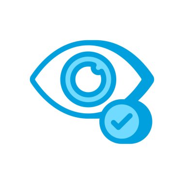 Göz teması simgesini vektörde tutun. Logotype