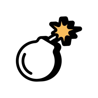 Mantık Bombası Virüsü ikonu vektörde. Logotype