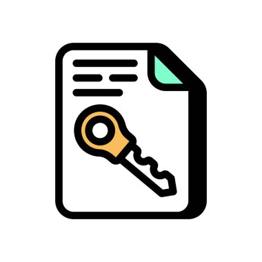 Vektör içinde parola dosya simgesi. Logotype