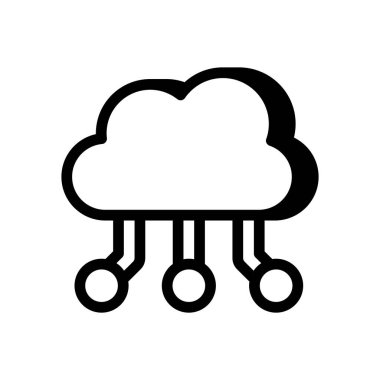 Bulut Güvenliği ikonu. Logotype