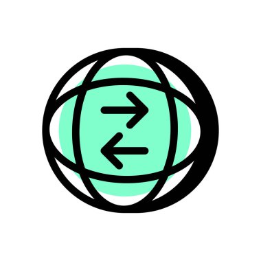 Vektör olarak Bilgi Değişimi simgesi. Logotype