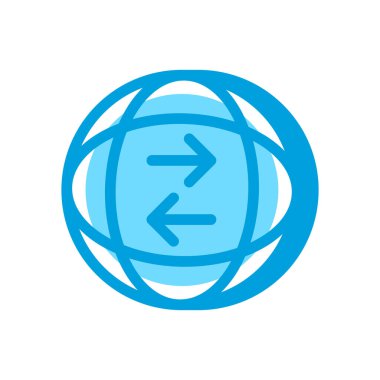 Vektör olarak Bilgi Değişimi simgesi. Logotype