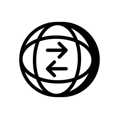 Vektör olarak Bilgi Değişimi simgesi. Logotype