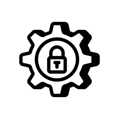 Güvenlik simgesi vektör olarak ayarlanıyor. Logotype