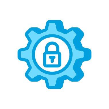 Güvenlik simgesi vektör olarak ayarlanıyor. Logotype