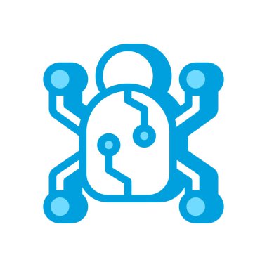 Vektör içindeki kötü amaçlı yazılım simgesi. Logotype