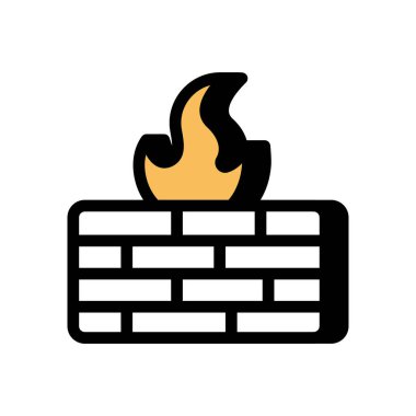 Vektör olarak Firewall simgesi. Logotype