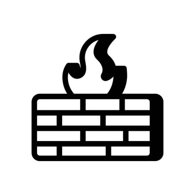 Vektör olarak Firewall simgesi. Logotype