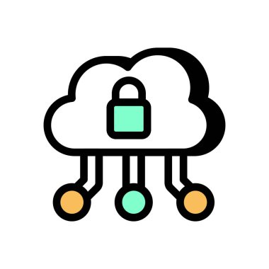 Veri Güvenlik simgesi vektörde. Logotype