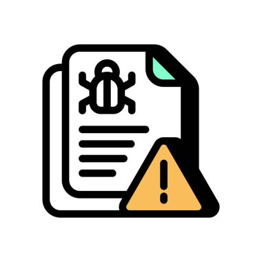 Vektör içinde kötü amaçlı yazılım tanımlama simgesi. Logotype