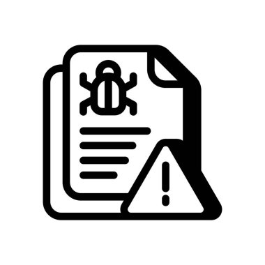 Vektör içinde kötü amaçlı yazılım tanımlama simgesi. Logotype