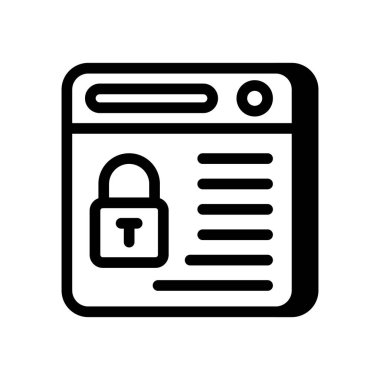 Vektör olarak güvenli Web Sayfası simgesi. Logotype