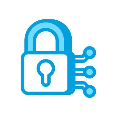 Siber Güvenlik Kilidi simgesi vektörde. Logotype