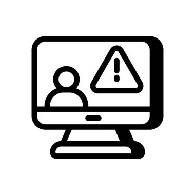 Vektör olarak Siber Suçlar ikonu. Logotype