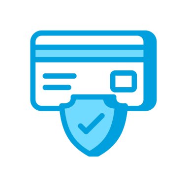 Vektör olarak Güvenli Kredi Kartı simgesi. Logotype