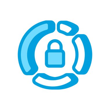 Veri Döngüsü Koruma simgesi vektörde. Logotype