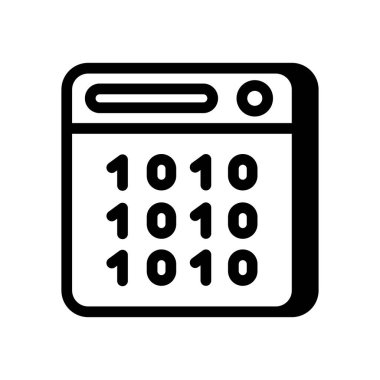 Vektör içinde ikili programlama simgesi. Logotype