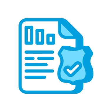 Veri Güvenliği Analiz simgesi vektörde. Logotype