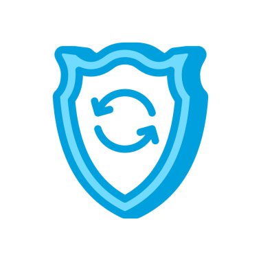 Senkronizasyon simgesini vektörde koru. Logotype