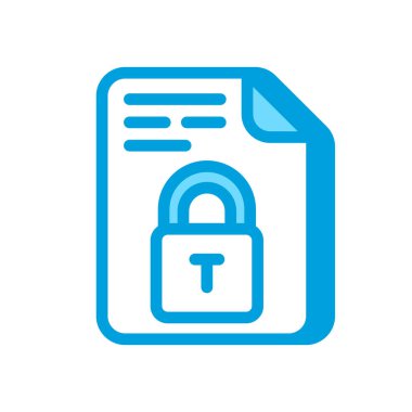 Kilitli Belgeler simgesi vektörde. Logotype