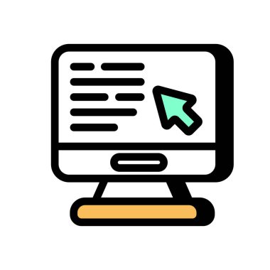 Vektör olarak bilgisayar simgesi. Logotype