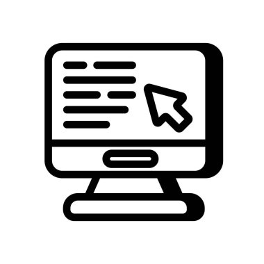 Vektör olarak bilgisayar simgesi. Logotype