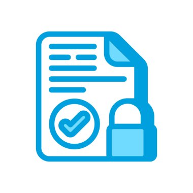 Veri doğrulama simgesi vektörde. Logotype