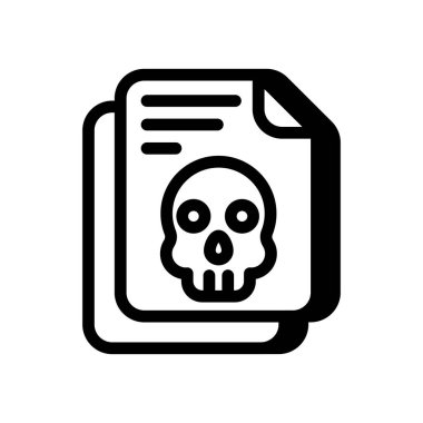 Korsan Belge simgesi vektörü. Logotype