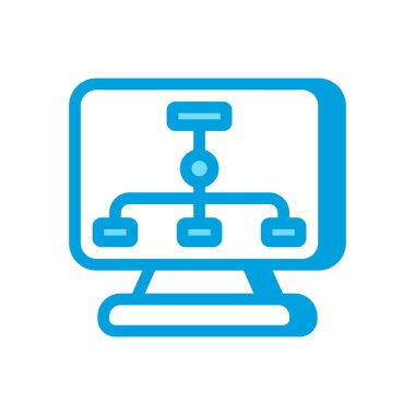 Vektör olarak algoritma simgesi. Logotype