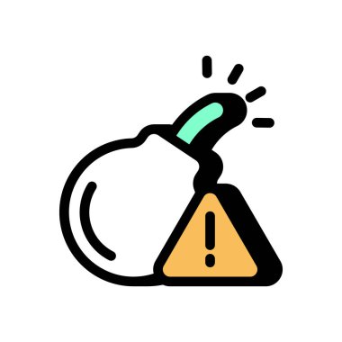 Vektör olarak risk simgesi. Logotype