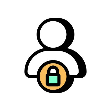 Vektör olarak kişisel güvenlik simgesi. Logotype