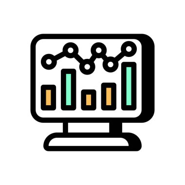 Veri analiz simgesi vektörde. Logotype