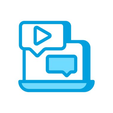 Vektör olarak video pazarlama simgesi. Logotype