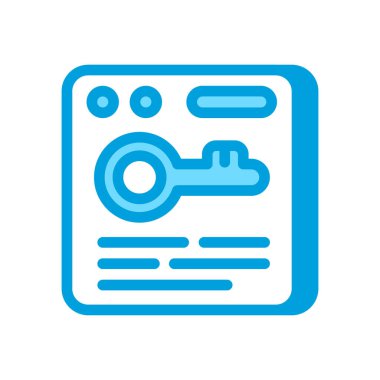 Anahtar sözcük simgesi vektörde. Logotype