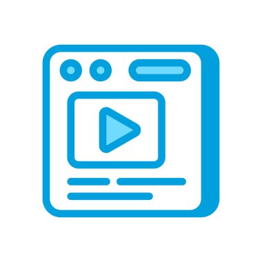 Vektör olarak video web sitesi simgesi. Logotype