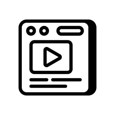 Vektör olarak video web sitesi simgesi. Logotype