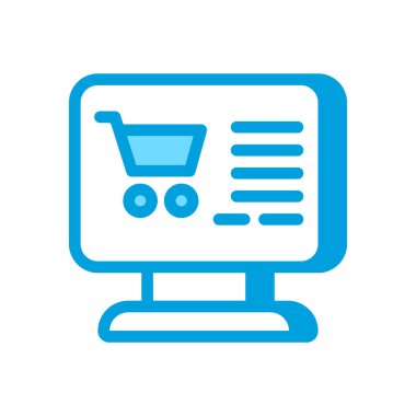 E ticaret simgesi vektör. Logotype