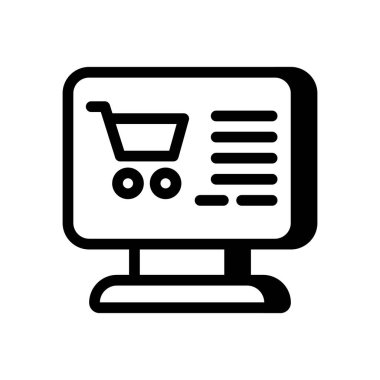 E ticaret simgesi vektör. Logotype