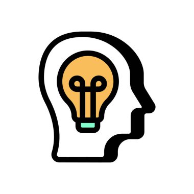 Vektör olarak Yaratıcı Akıl simgesi. Logotype