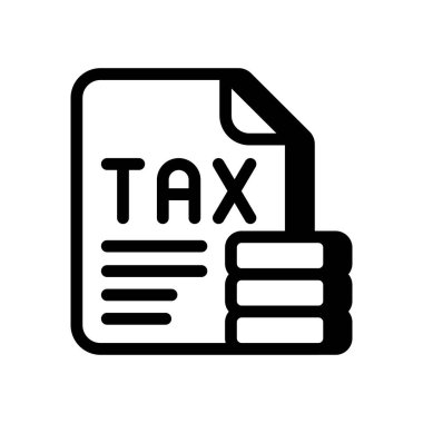 Vektör cinsinden vergilendirme optimizasyonu simgesi. Logotype