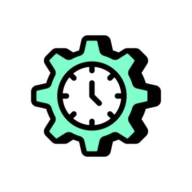 Vektör olarak Çalışma Zamanı simgesi. Logotype