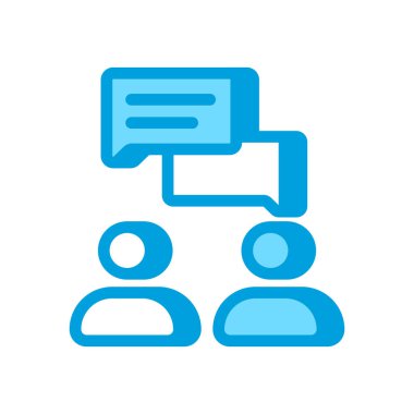 Vektör içinde tartışma simgesi. Logotype