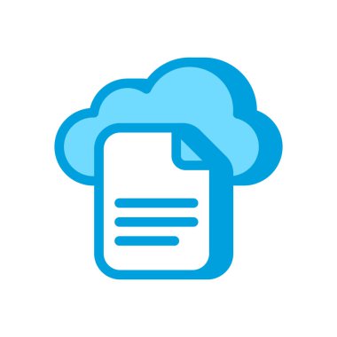 Vektör olarak Bulut Dosya Erişim simgesi. Logotype