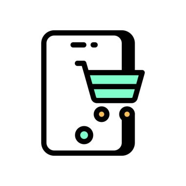 Mobil Satın Alma simgesi vektör cinsinden. Logotype